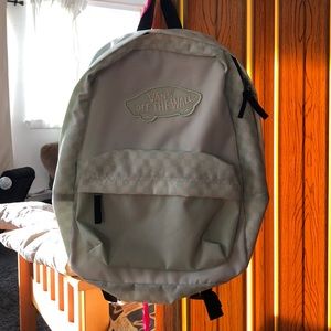 Green checkered backpack
